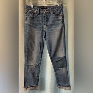 Veronica Beard Ryleigh Slim Straight High Rise Jeans in Atlas wash